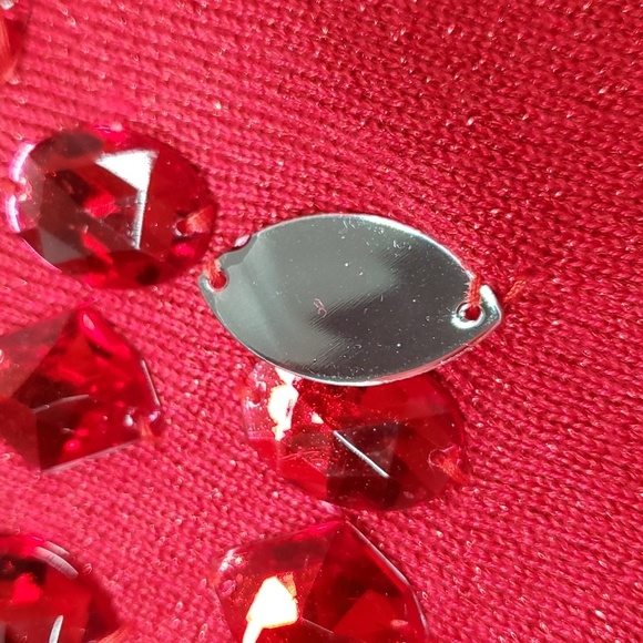 Joseph A. Red Festive Beaded Shiny Sweater - Picture 9 of 10